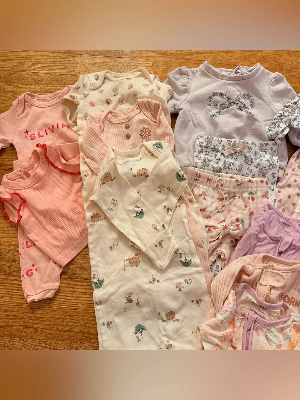 Large Bundle Baby Girls Floral & Pastel- Pink, Lavender, White
